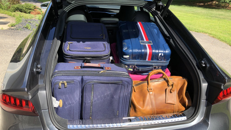 2020 Audi A7 Luggage Test Cargo space suitcases photos 2