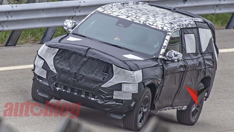 jeep grand cherokee three row spied in camo